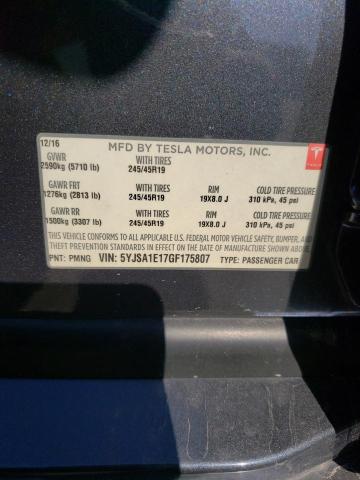 5YJSA1E17GF175807 Tesla MODEL S