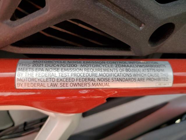 2021 DUCATI MULTISTRAD ZDMAALVW5MB000171