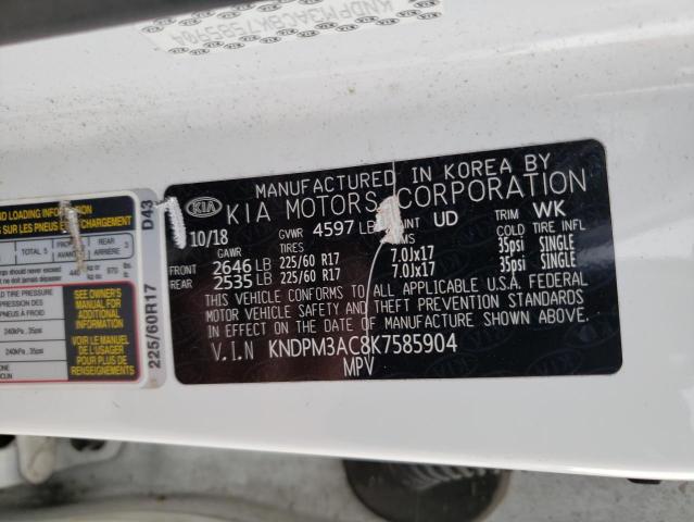 KNDPM3AC8K7585904 KIA Sportage Lx