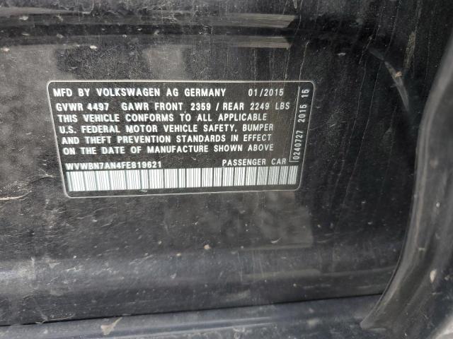 2015 VOLKSWAGEN CC SPORT - WVWBN7AN4FE819621