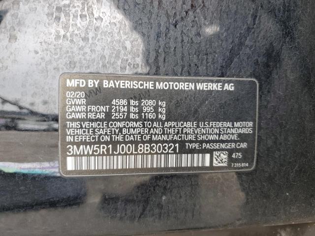 3MW5R1J00L8B30321 BMW 3 Series 330I 10