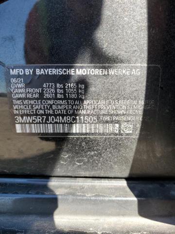 2021 BMW 330XI - 3MW5R7J04M8C11505