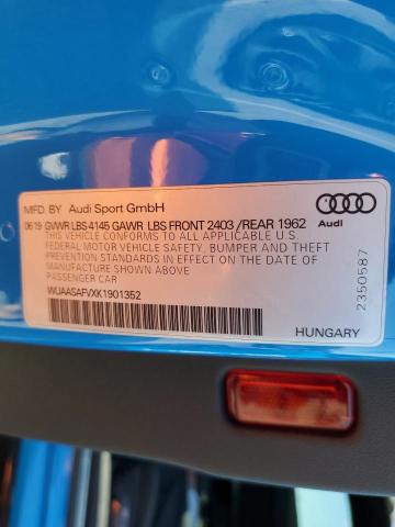 2019 AUDI TT RS - WUAASAFVXK1901352