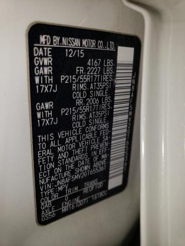 JN8AF5MV2GT655361 Nissan JUKE S