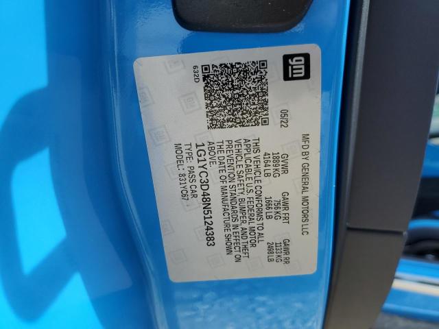 2022 CHEVROLET CORVETTE S - 1G1YC3D48N5124383