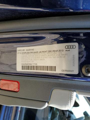 WAUENAF43KA117105 2019 AUDI A4, photo no. 12