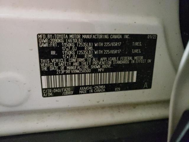 2022 TOYOTA RAV4 XLE - 2T3P1RFVXNW250500