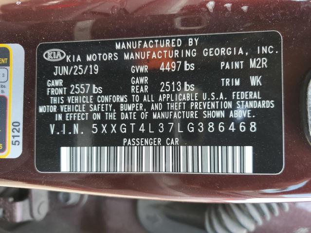 5XXGT4L37LG386468 KIA Optima Lx