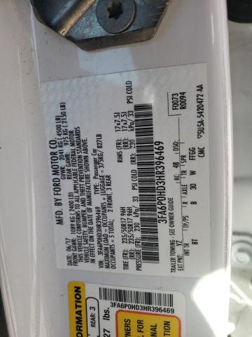 3FA6P0HD3HR396469 2017 FORD FUSION, photo no. 12