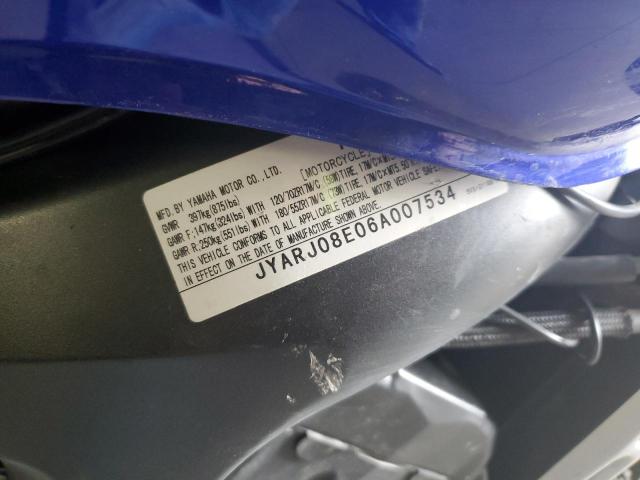 2006 YAMAHA FZ6 S JYARJ08E06A007534