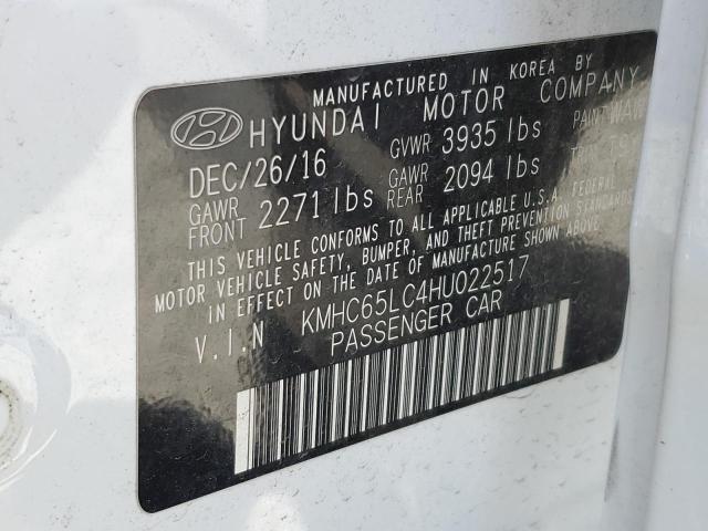 2017 HYUNDAI IONIQ BLUE - KMHC65LC4HU022517