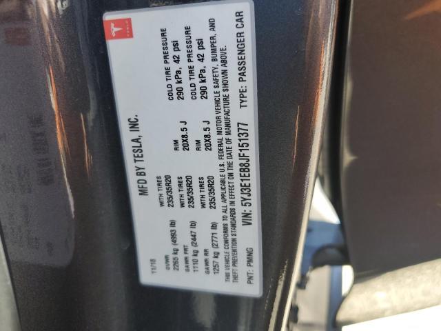 5YJ3E1EB8JF151377 Tesla MODEL 3