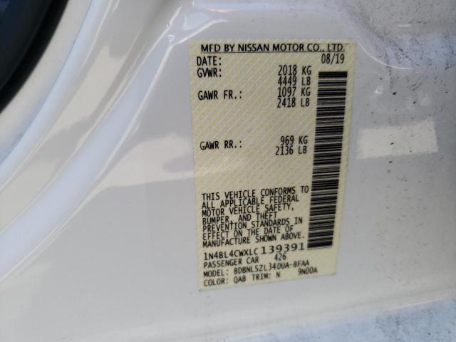 1N4BL4CWXLC139391 Nissan ALTIMA SR