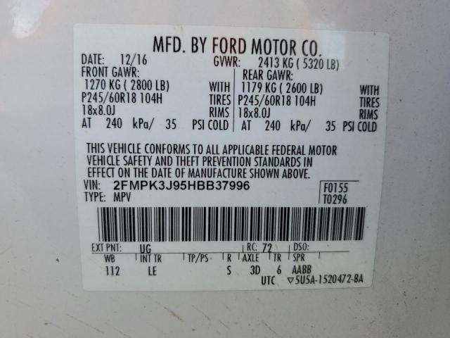 2FMPK3J95HBB37996 Ford EDGE SEL