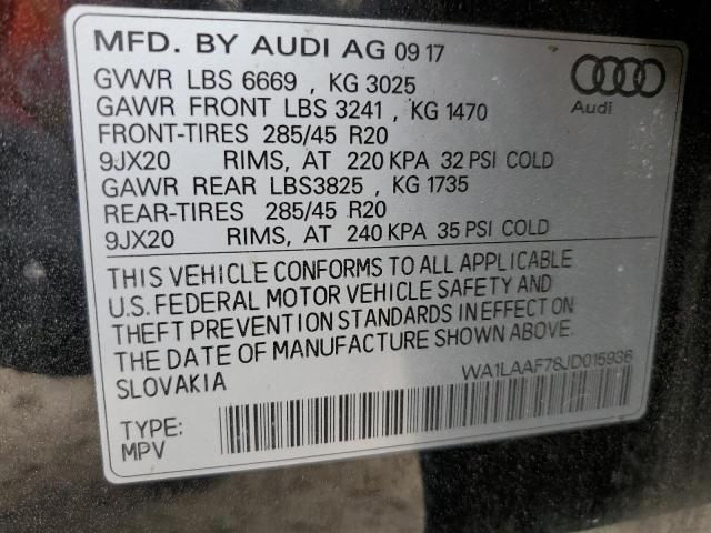 VIN WA1LAAF78JD015936 2018 Audi Q7, Premium Plus no.13