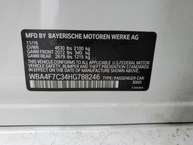 2017 BMW 430I GRAN - WBA4F7C34HG788246