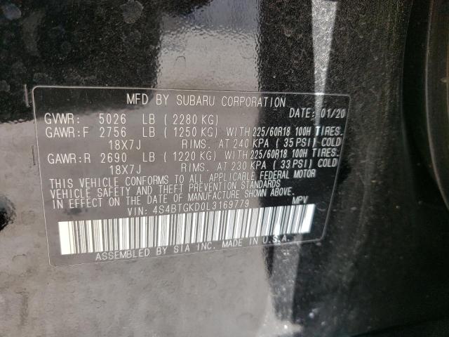 2020 SUBARU OUTBACK ON 4S4BTGKD0L3169779