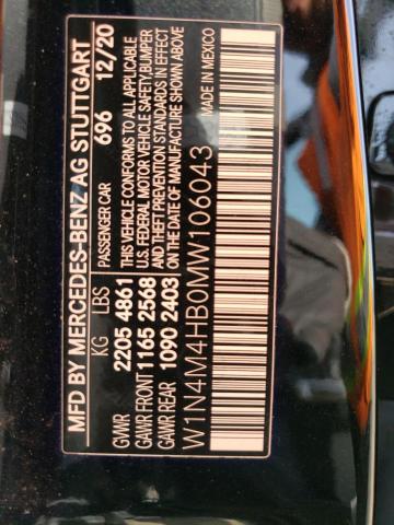 W1N4M4HB0MW106043 Mercedes-Benz Glb 250 4matic