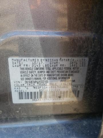 3N1AB7AP4JY222165 Nissan SENTRA S