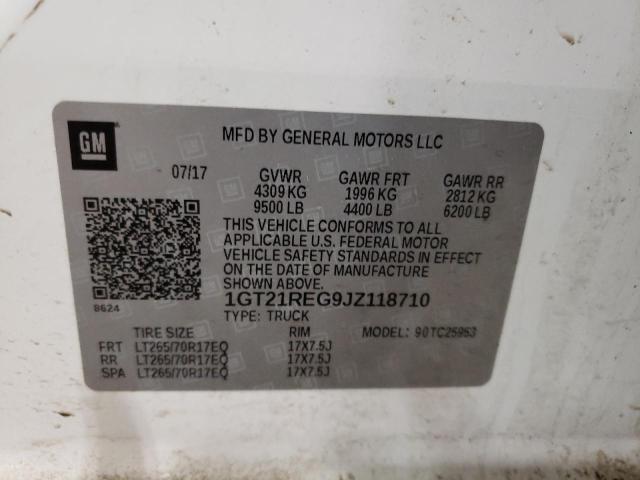 2018 GMC SIERRA C25 1GT21REG9JZ118710