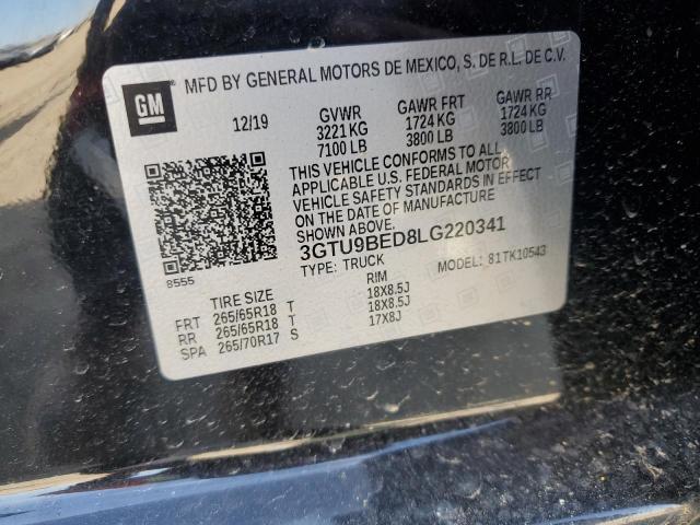 3GTU9BED8LG220341 GMC Sierra K1500 Sle