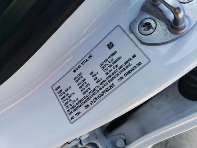 5YJ3E1EA5PF402260 Tesla MODEL 3