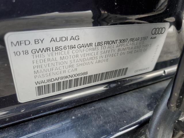 2019 AUDI A8 L WAU8DAF89KN006988