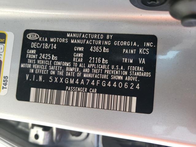 5XXGM4A74FG440624 KIA Optima Lx