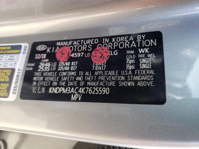 KNDPM3AC4K7625590 KIA Sportage Lx