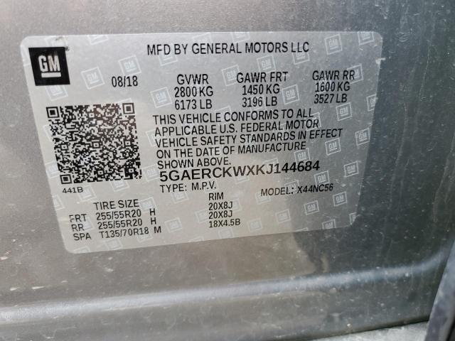 2019 BUICK ENCLAVE PR - 5GAERCKWXKJ144684