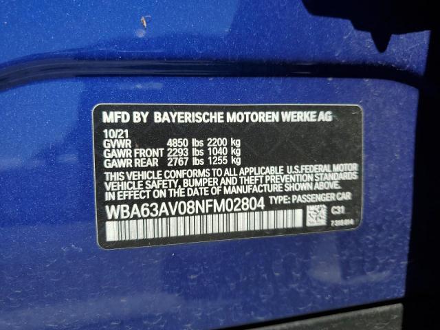 WBA63AV08NFM02804 BMW 430i Gran Coupe