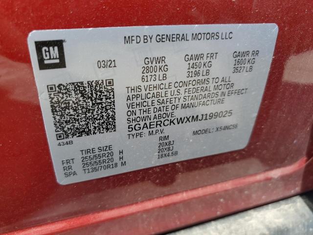 2021 BUICK ENCLAVE PR - 5GAERCKWXMJ199025