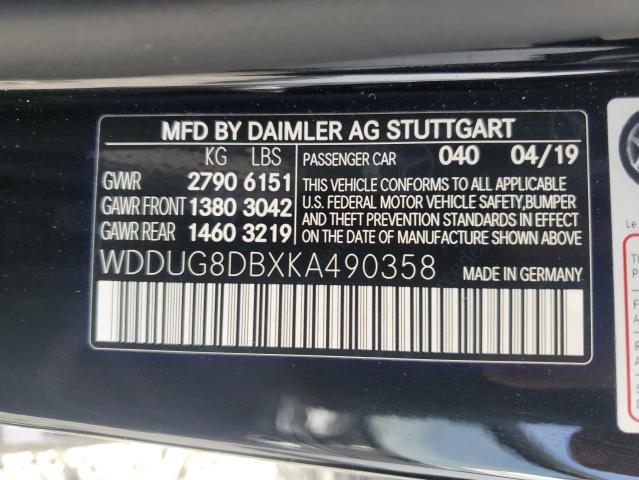 2019 MERCEDES-BENZ S 560 - WDDUG8DBXKA490358