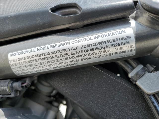 2016 DUCATI MULTISTRAD ZDM12BWW5GB014629