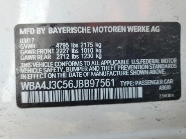 2018 BMW 430XI GRAN - WBA4J3C56JBB97561