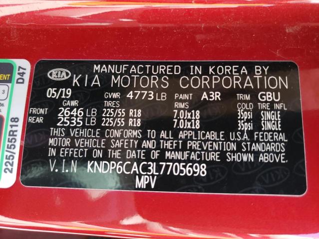 KNDP6CAC3L7705698 KIA SPORTAGE S