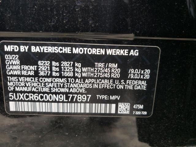 5UXCR6C00N9L77897 BMW X5 Xdrive40i
