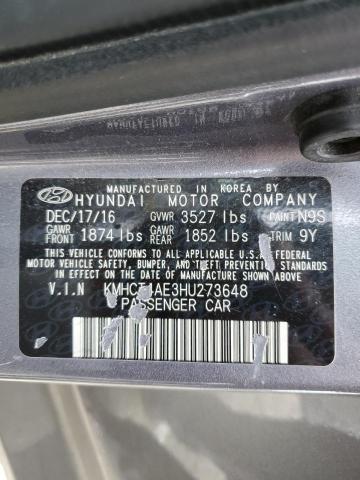KMHCT4AE3HU273648 Hyundai ACCENT SE
