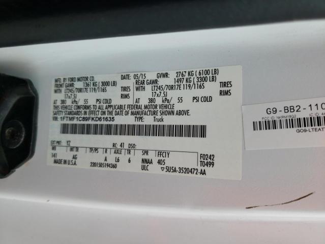 2015 FORD F150 - 1FTMF1C89FKD61635