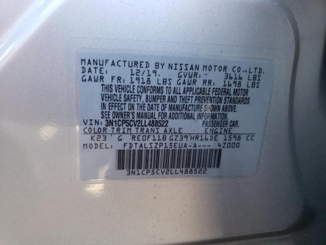 3N1CP5CV2LL488522 Nissan KICKS SV