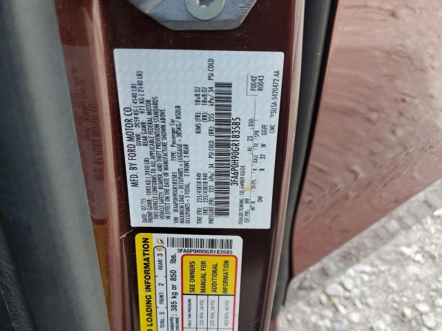 3FA6P0H90GR183585 Ford FUSION SE