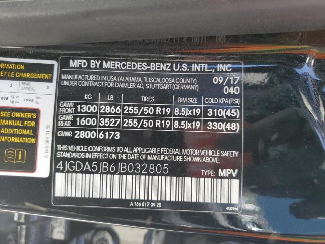 4JGDA5JB6JB032805 Mercedes-Benz GLE 350