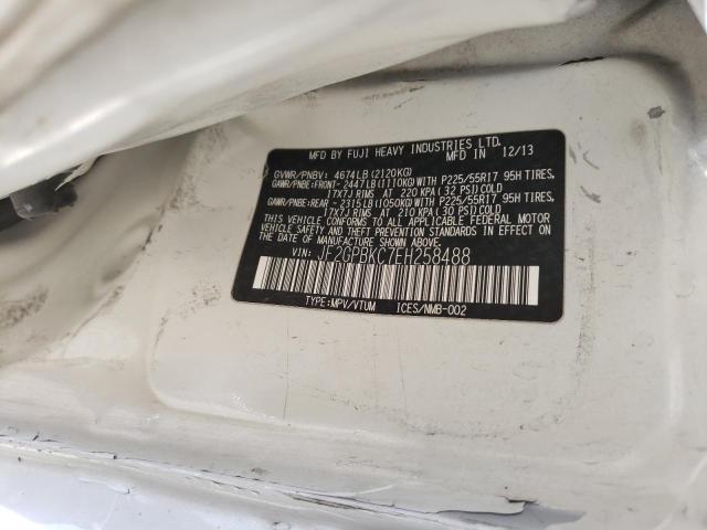 JF2GPBKC7EH258488 Subaru Xv Crosstrek 2.0i Hybrid Touring