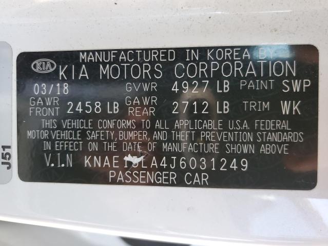 2018 KIA STINGER - KNAE15LA4J6031249