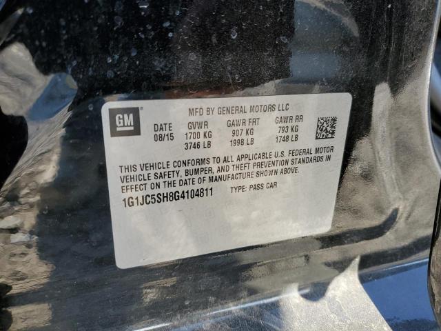 2016 CHEVROLET SONIC LT - 1G1JC5SH8G4104811