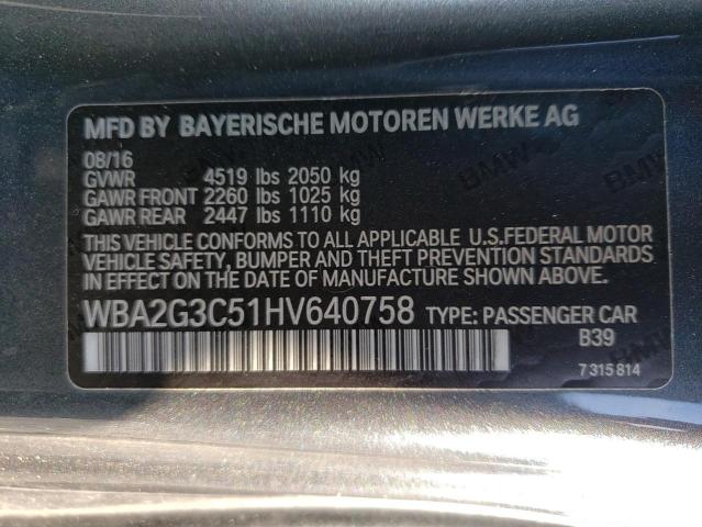 2017 BMW M240XI - WBA2G3C51HV640758