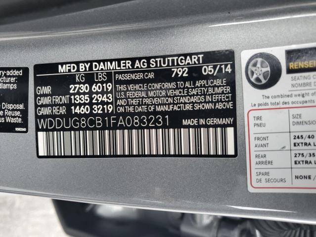 WDDUG8CB1FA083231 Mercedes-Benz S 550