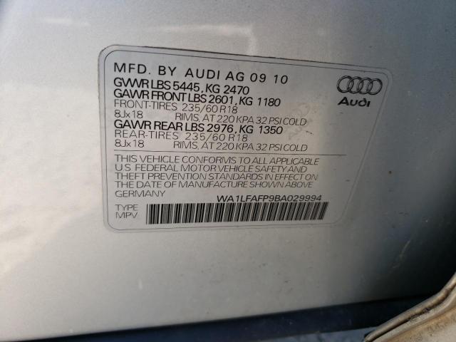 WA1LFAFP9BA029994 Audi Q5 Premium 2011. Фото: 11