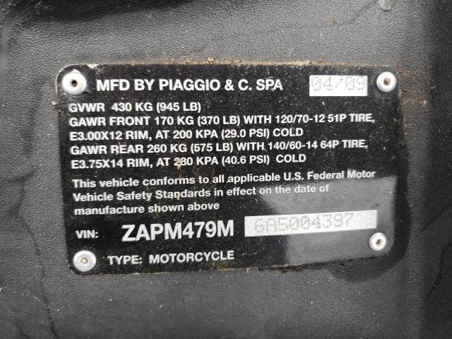 2010 PIAGGIO MP3 250 ZAPM479M6A5004397