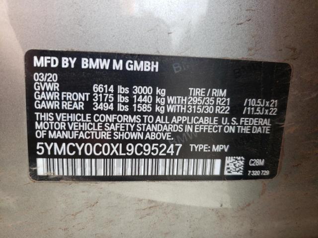 5YMCY0C0XL9C95247 BMW X6 M